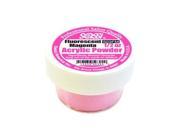 1 2 Ounce Flourescent Magenta Acrylic Powder by Sassi for Beautiful Nails