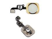 Gold Touch ID Home Key Button Flex Replacement For iPhone 6 and Plus