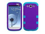 Purple Teal Case Silicone Hybrid Protector TUFF Cover for Samsung Galaxy S3