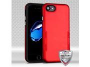 For iPhone 7 Titanium Red Black TUFF Contempo Hybrid Protector Case Cover