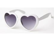 White Lolita Heart Shape Sunglasses 1016