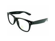 Black Wayfarer Style Sunglasses with Clear Lens