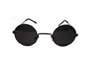 John Lennon Style Sunglasses Black Frame Black Lens