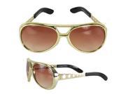 Classic Gold Rockstar Elvis Sunglasses