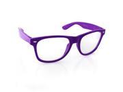 Purple Wayfarer Styles Vintage Retro Glasses with Clear Lens