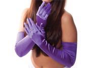 Elegant Opera Satin Gloves Purple
