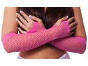 Fishnet Gloves Long Neon Pink 1232