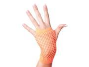 Fishnet Gloves Short Neon Orange 1236