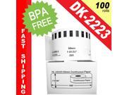 BROTHER Compatible DK 2223 Continuous Paper Labels 1 31 32 x 100 ; 50mm*30.48m BPA Free! 100 Rolls; Continuous Paper