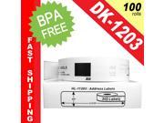 BROTHER Compatible DK 1203 Address Labels 2 3 x 3 7 16 ; 17mm*87mm BPA Free! 100 Rolls; 300 Labels per Roll