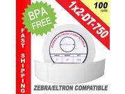 Zebra Eltron Compatible 1 x 2 Labels 1 x 2 BPA Free! 100 Rolls; 750 Labels per Roll