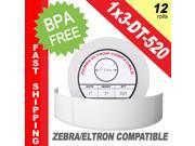 Zebra Eltron Compatible 1 x 3 Labels 1 x 3 BPA Free! 12 Rolls; 520 Labels per Roll
