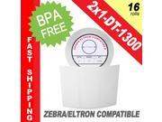 Zebra Eltron Compatible 2 x 1 Labels 2 x 1 BPA Free! 16 Rolls; 1 300 Labels