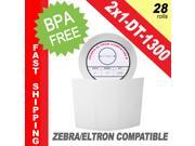 Zebra Eltron Compatible 2 x 1 Labels 2 x 1 BPA Free! 28 Rolls; 1 300 Labels