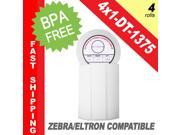 Zebra Eltron Compatible 4 x 1 Labels 4 x 1 BPA Free! 4 Rolls; 1 375 Labels per Roll