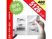 400 Sheets; 800 Labels Same Size as Avery© 5126 2 UP Half Sheet Internet Postage Shipping Labels 5 1 2 x 8 1 2 BPA Free!
