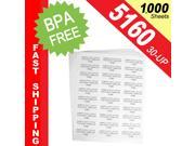 1 000 Sheets; 14 000 Labels Same Size as Avery© 5162 14 UP Address Mailing Labels 4.0 x 1 1 3 BPA Free!