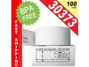 DYMO Compatible 30373 Pricetag Labels 7 8 x 15 16 BPA Free! 100 Rolls; 400 Labels per Roll