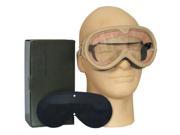 Desert Tan Tactical Winter Summer Sun Dust And Wind Goggles Adjustable Strap Great For Camping Hiking