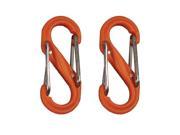 Nite Ize Sbp0 2pk 19 S biner Plastic Size 0 Double Gated Carabiner Orange 2 pack Nite Ize