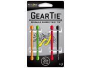 Nite Ize GT3 4PK A1 Gear Tie Reusable 3 Inch Rubber Twist Tie 4 Pack Assorted Colors Nite Ize