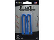 Reusable 6 inch Rubber Gear Tie Blue 4 Pack NI