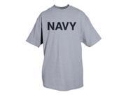 Heather Grey With Navy Black Imprint One Sided T Shirt 3X Large Heather Grey