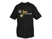 Black U.S Army Be All You Can Be Imprinted 1 Sided T Shirt Short Sleeve Tee Small Black