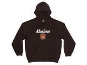 Black USMC Logo Imprint Pullover Sweatshirt Winter Warm Running Sweater Large Black