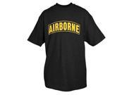Black Airborne With Gold Imprint One Sided T Shirt Extra Large Black