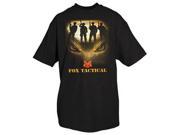 Black Fox Tactical Imprinted 1 Sided T Shirt Short Sleeve Tee Extra Large Black