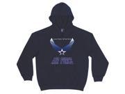 Navy Blue US Air Force Imprint Casual Pullover Sweatshirt Winter Warm Running Sweater Medium Navy Blue