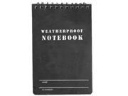 4 X 6 Military Style Weatherproof Notebook Black Black