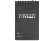 3 X 5 Military Style Weatherproof Notebook Black Black