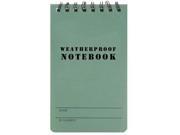 3 X 5 Military Style Weatherproof Notebook Od Olive Drab