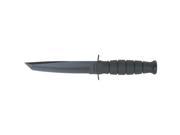Short Ka Bar Knife Black Tanto Blade