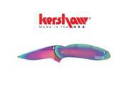 Kershaw Scallion Knife with Stainless Steel Titanium Oxide Multi Colored Coating Kershaw