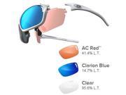 Tifosi Launch S.F. AC Red™ Clarion Blue Clear Lens Sunglasses Matte WhiteTifosi Optics 1291201222