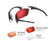 Tifosi Launch H.S. AC Red™ Clarion Red Clear Lens Sunglasses Matte BlackTifosi Optics 1321200121