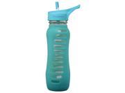 Eco Vessel Surf Glass Water Bottle with Protective Silicone Sleeve Black Shadow Eco Vessel