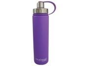 Eco Vessel BOULDER Vacuum Insulated Stainless Steel Water Bottle with Dual Opening Top and Tea Fruit Ice Strainer 24