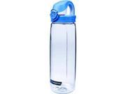 Nalgene On The Fly Water Bottle Clear with Blue White Cap NALGENE