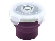 Eco Vessel Smashbox Snacker Collapsible Silicone Food Storage Container Purple Eco Vessel
