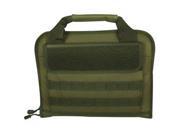 Olive Drab Dual Tactical Fully Padded 2 Gun Pistol Case Includes Mag Pockets OUTDOOR