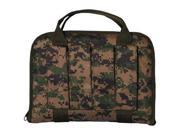 Digital Woodland Camouflage Tactical Fully Padded Gun Pistol Case Includes Mag Pockets