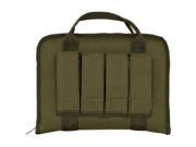 Olive Drab Tactical Fully Padded Gun Pistol Case Includes Mag Pockets