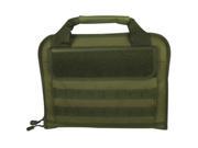 Olive Drab Dual Tactical Fully Padded 2 Gun Pistol Case Includes Mag Pockets