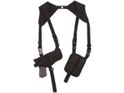 Black Left Right Tactical Shoulder Holster One Size Fits Most 2 Mag Clip Pouches