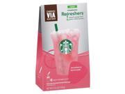 STARBUCKS 11036799 VIA Refreshers Strawberry Lemonade 4.16 oz Pack 6 Box Starbucks