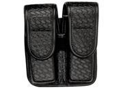 Bianchi 7902 BSK Black Double Mag Pouch with Hidden Snap Closure Size 4 22083 Bianchi